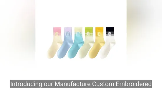 Manufacture Custom Embroidered Logo Organic Cotton Pilates Non Skid Grip Ankle Crew Socks for Women Female with Frills Ruffle