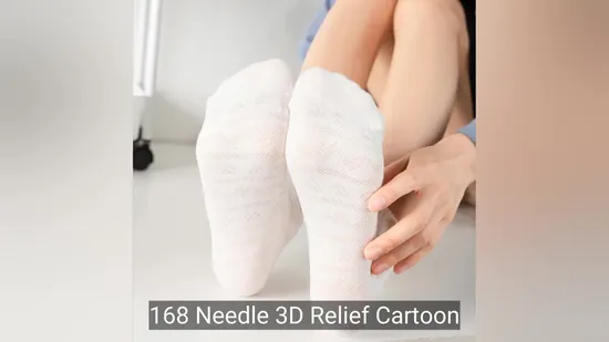 168 Needle 3D Relief Cartoon Socks for Daily Wear