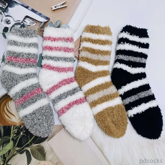 Wholesale Brused Fleece Sock Home Socks Cosy Women Sock