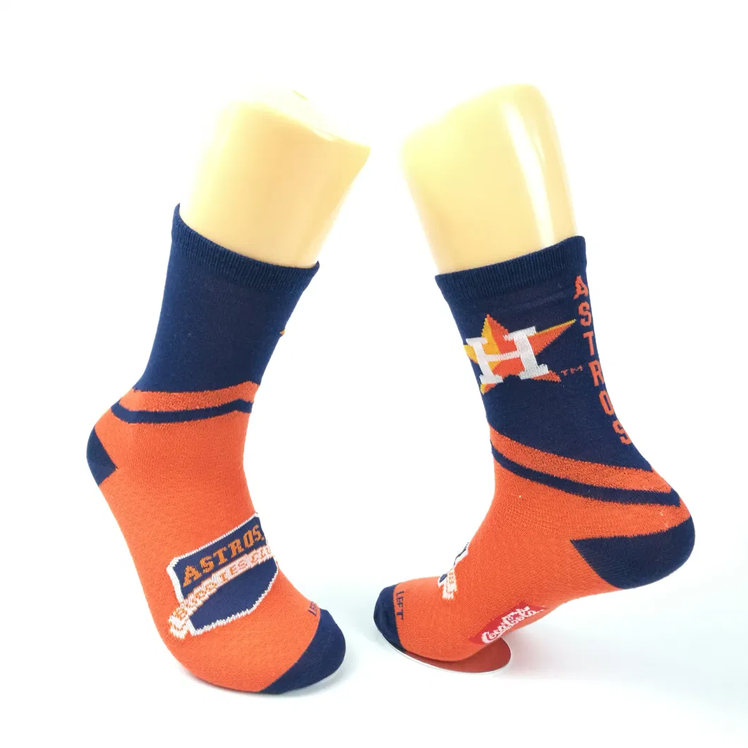 Fashion Cheap Colored Jacquard Socks Sport Athletic MID Calf Ribbed Crew Dress Sock