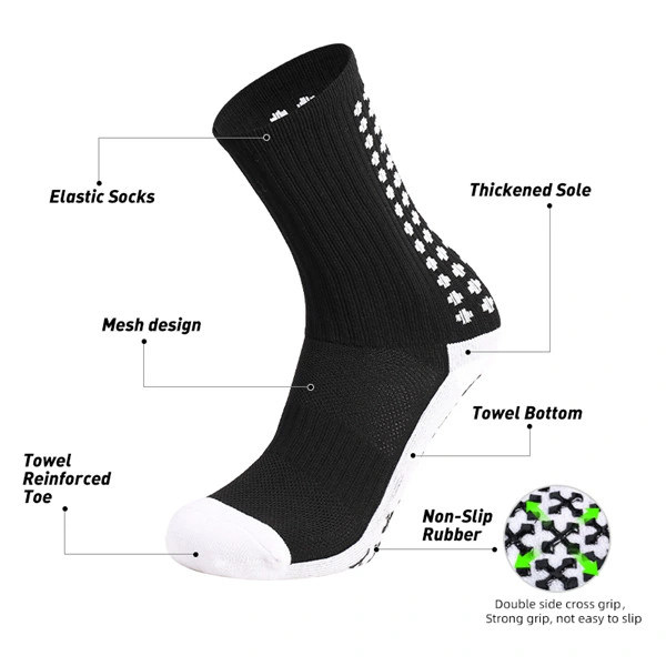 Non Slip Grip Football Soccer Socks for Men