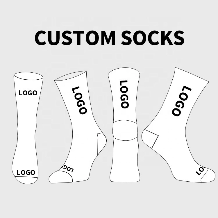 Custom Logo Outdoor Sport Socks Men Cotton Sweat Absorption Running Basketball Socks