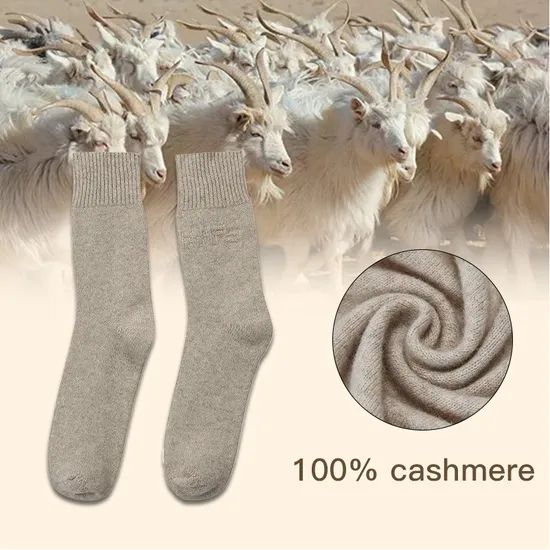 Women′s 100% Cashmere Wool Winter Warm Knitted Over Knee High Leg Warmer Long Soft Knee High Legging Socks 
