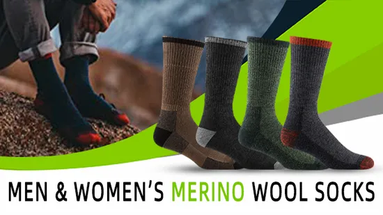 Warm Thermal Cushion Merino Wool Socks Thick Winter Hiking Socks 