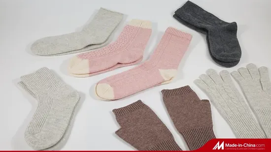 Unisex 100% Extrafine Merino Wool Socks Men & Women Jacquard Knit Socks 