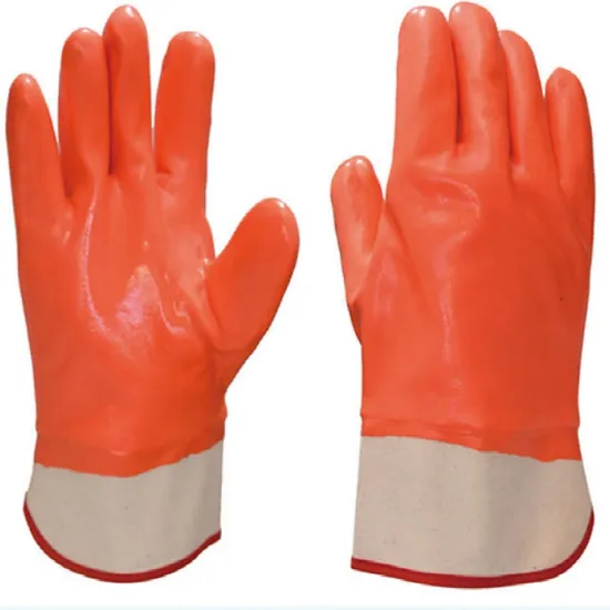Premium Double Dipped PVC Foam Fluorescent Gloves for Men 