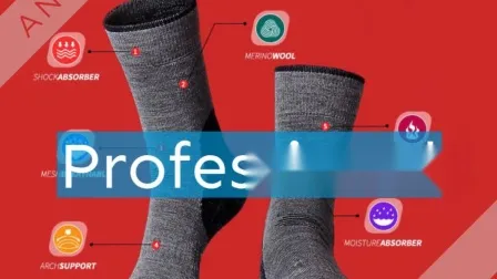 Unisex Merino Wool Hiking Socks Outdoor Trail Crew Socks 