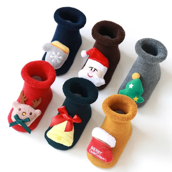 Thick Christmas Socks Newborn Baby Wool Socks Floor Baby Socks 