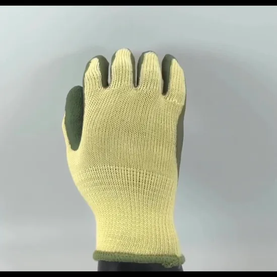 Nmsafety Crinkle Latex Palm Coated Safety Working Glove 