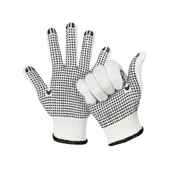 China Wholesale Safety/Work/Labor Glove Industrial/Construction/Working Guante PVC Dotted/Dots Cotton Knitted Gloves