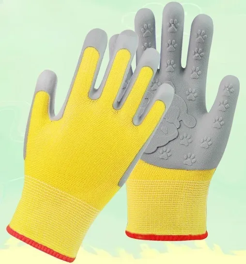 Snellsafety Hand Love Environmental Friendly TPE Coated Polyester Children Gloves 