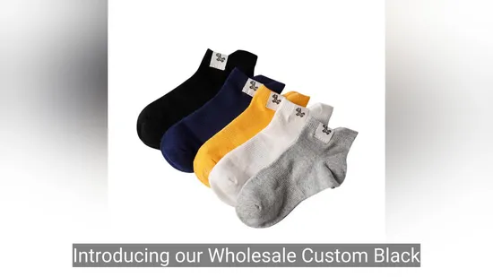 Wholesale Custom Black Green White Solid Color Crew Cotton School Logo Athletic Anti Non Slip Socks for Kids with Grips 