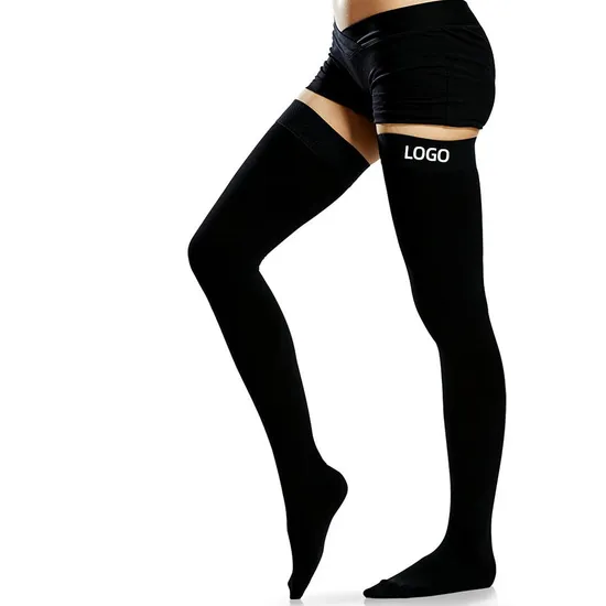 Novelty Tie Dye Sport Design Nursing Creative Running Thigh Womens Medical Compression Socks for Women 