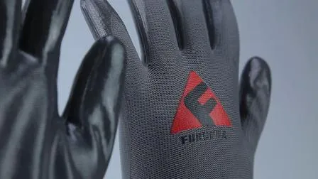 Nitrile Coated Polyester Shell Labor Protective Safety Gloves From China 