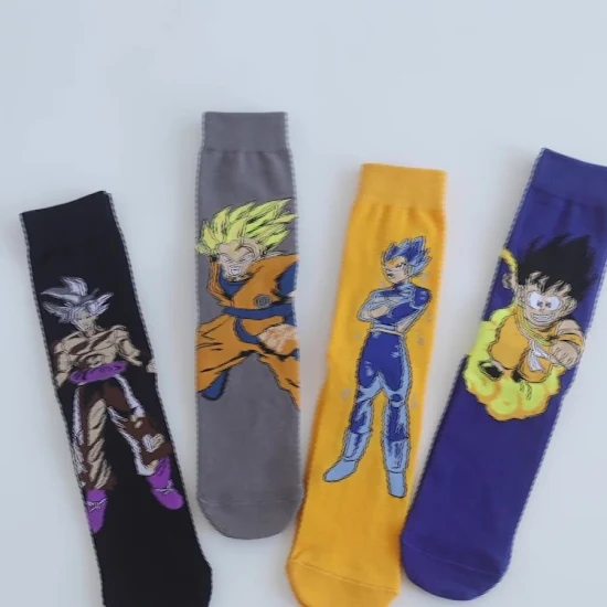 Hot Sale Funny Anime Movie Character Cartoon Socks Novelty Creative Fashion Funny Cotton Men Socks