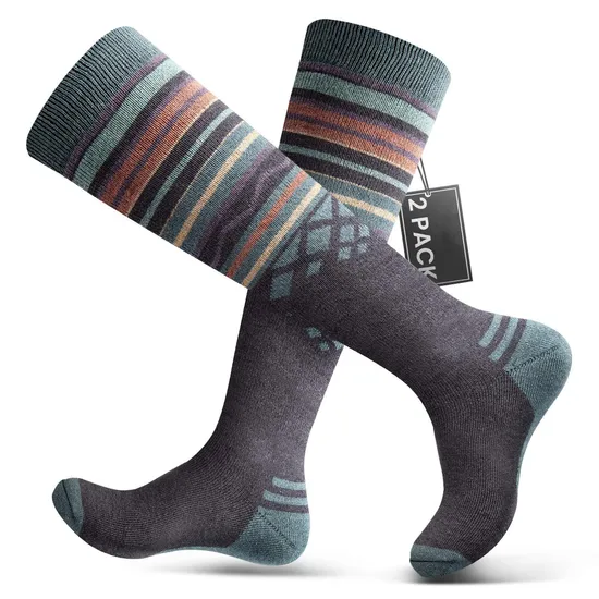 Unisex 100% Extrafine Merino Wool Snow Skiing Snowboard Socks Outdoor Thermal 
